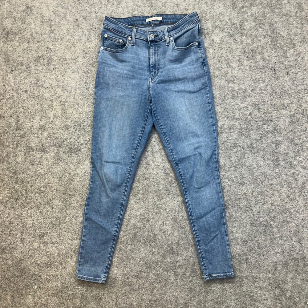Levi's 721 High Rise Skinny Jeans Womens 29 Light Blue Upside Down Tab
